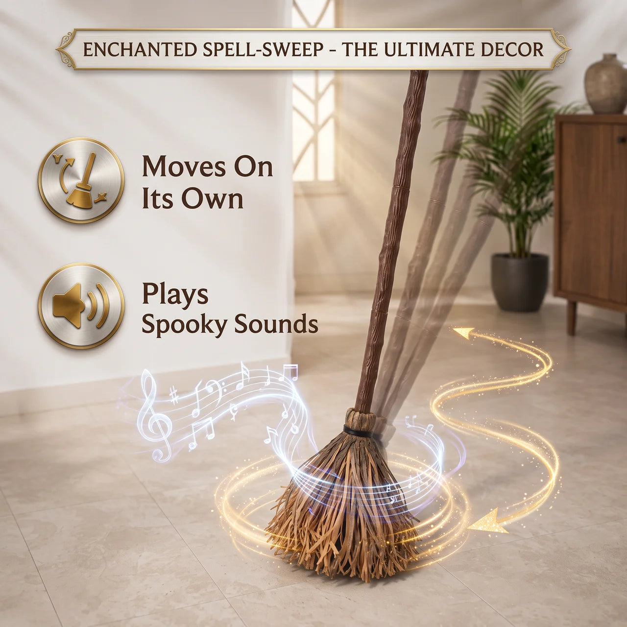 Dancing Witch Broom Haunted By Ghosts