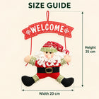 Santa Welcome Door Hanger — Size guide