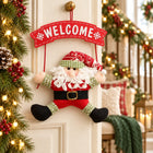 Santa Welcome Door Hanger — Christmas room styling