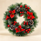 Poinsettia Christmas Wreath — Alternate view