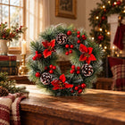 Poinsettia Christmas Wreath — Holiday styling