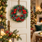 Poinsettia Christmas Wreath — Christmas room styling
