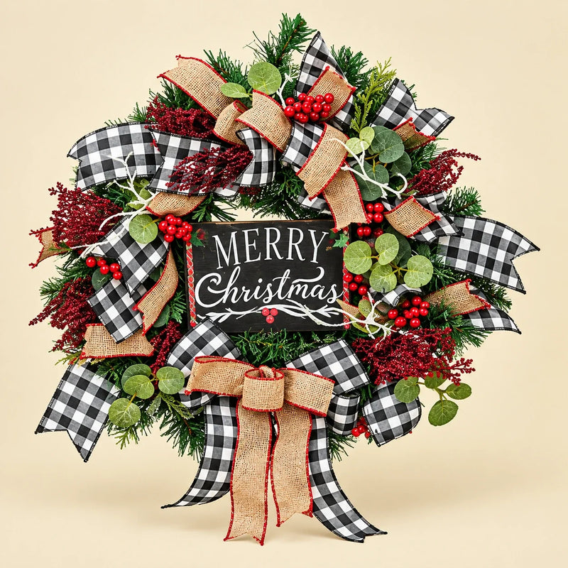 Rustic Christmas Wreath — Beige studio