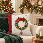 Christmas Wreath Pillow Cover — Christmas room styling
