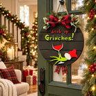 Drink Up Grinches Door Sign — Christmas room styling