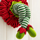 Elf Legs Christmas Wreath — Close-up details