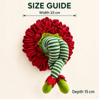 Elf Legs Christmas Wreath — Size guide