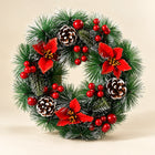Poinsettia and Berry Wreath — Alternate view