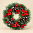Poinsettia and Berry Wreath — Beige studio