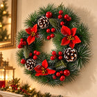 Poinsettia and Berry Wreath — Additional product angle