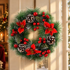 Poinsettia and Berry Wreath — Holiday styling