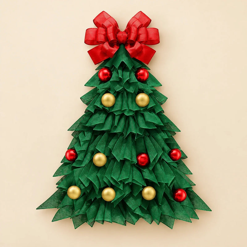 Felt Christmas Tree Door Hanger — Beige studio