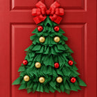 Felt Christmas Tree Door Hanger — Close-up details