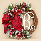 Monogram Christmas Wreath — Beige studio