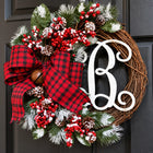 Monogram Christmas Wreath — Close-up details