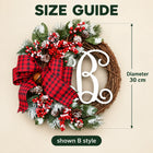Monogram Christmas Wreath — Size guide