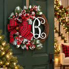 Monogram Christmas Wreath — Christmas room styling