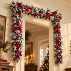 Snowy Christmas Door Garland — Additional product angle