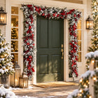 Snowy Christmas Door Garland — Christmas room styling
