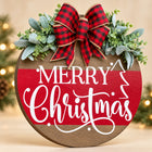 Merry Christmas Wooden Door Sign — Alternate view