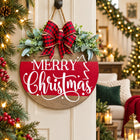 Merry Christmas Wooden Door Sign — Christmas room styling