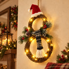 Lighted Snowman Wreath — Additional product angle
