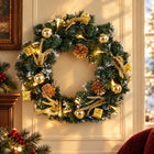 Lighted Gold Gift Wreath — Holiday styling