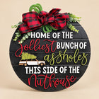 Jolliest Bunch Christmas Door Sign — Beige studio