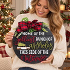 Jolliest Bunch Christmas Door Sign — Held by a model