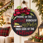 Jolliest Bunch Christmas Door Sign — Christmas room styling