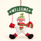 Santa Welcome Door Hanger — Green