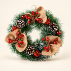Poinsettia & Pinecone Wreath — Three Big Knots